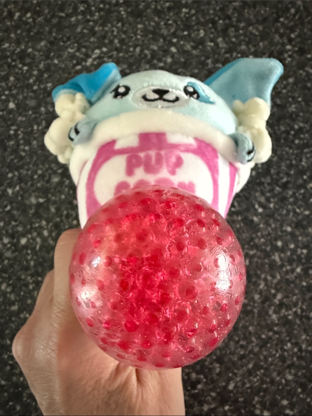 Beadie Buddies Popcorn Puppies Plush Toy - Blue Pupcorn Puppy - Picture 4 of 6